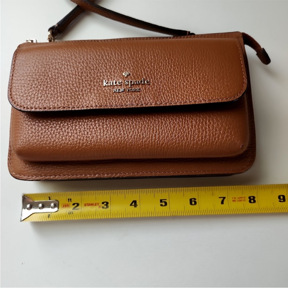 Kate Spade Brown Pebbled Leather Crossbody Bag - Picture 7 of 8